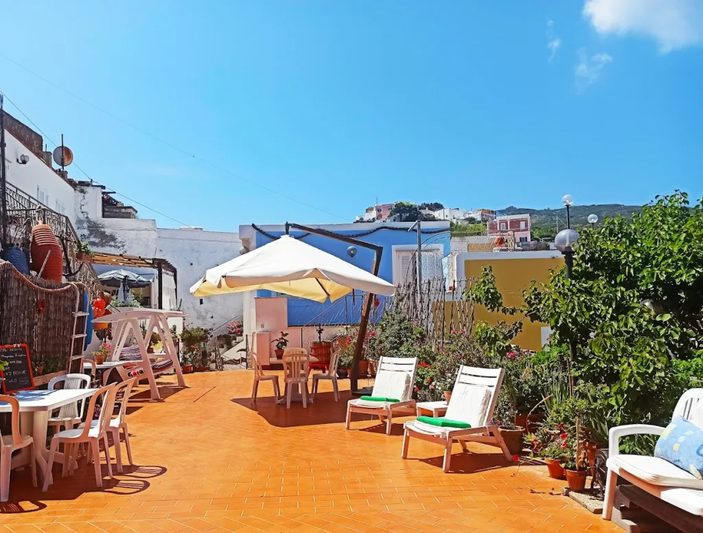 Terrazzo con la cucina, zona comune